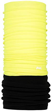 P.A.C. Fleece Neon Yellow Multifunktionstuch - Schlauchtuch, Halstuch, Schal, Kopftuch, Unisex, 8 Anwendungsmöglichkeiten