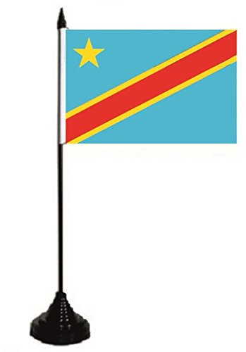 U24 Table Drapeau République démocratique du Congo drapeau Table Drapeau 10 x 15 cm