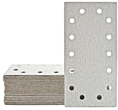 MioTools Shark Schleifblätter 230 x 115 mm, 14-Loch (50 Stk.) K120 | f. Schwingschleifer, Normalkorund, Klettbefestigung