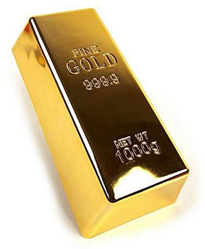 Creative Gold Bar Bullion Door Stop by Unbranded (1kg, Gold, Modern Style, Brushed Finish)