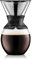 Bodum POUR OVER Kaffeekanne, Glas, schwarz, 1,5 l, 6