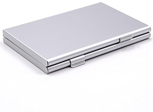 vhbw Etui für 8X microSIM, 8X Standard-SIM - Case Silber