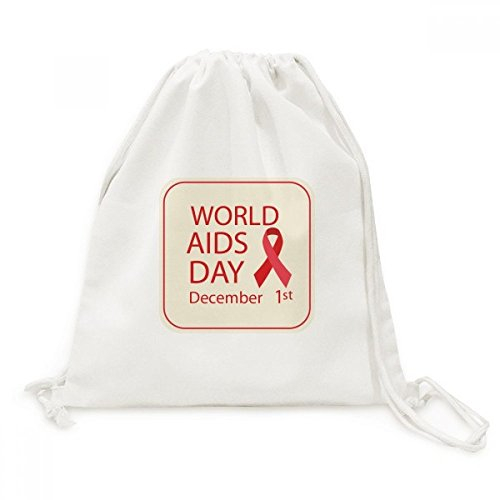 DIYthinker HIV Red Ribbon 1.Dezember-AIDS-Tag Leinwand Rucksack-Reisen Shopping Bags