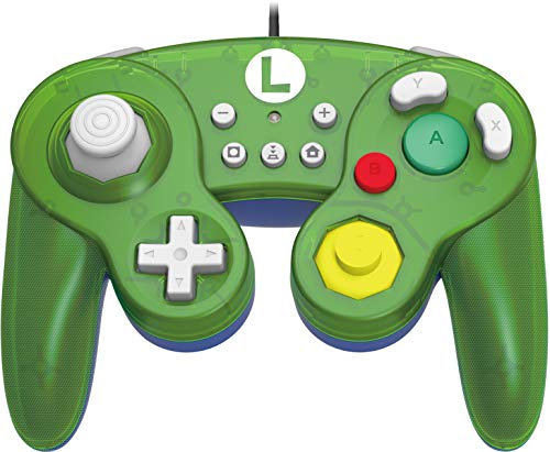 Hori Battle Pad (Luigi) - Controller USB in stile Gamecube Per Nintendo Switch - Ufficiale Nintendo - Nintendo Switch