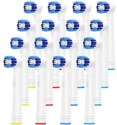 YanBan 16er-Set Zahnbürstenköpfe, kompatibel mit Oral-B elektrischen Zahnbürsten, für Precision Clean Ersatzbürstenköpfe