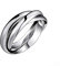 HIJONES Schmuck Damen für Immer Liebes Series Stilvolle Trizyklische Tricolor Ring Silber Größe 68 (21.6)