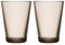 Iittala 1051120 Kartio 2-er Set Gläser 40cl, Leinen, Glas