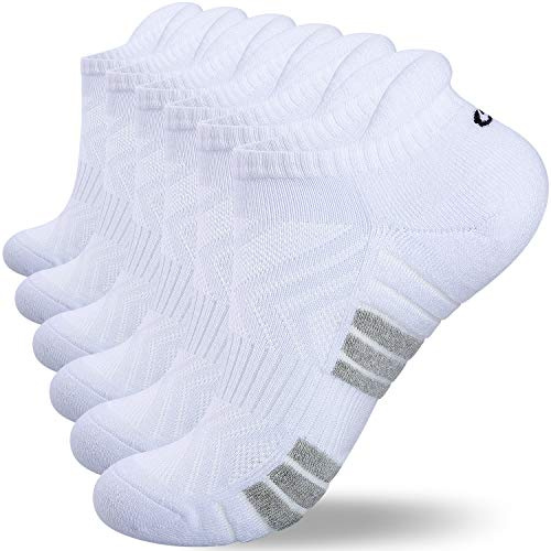 anqier 6 Paar Sneaker Socken Herren Damen Sportsocken Baumwolle Gepolstert