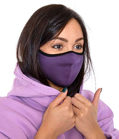 Relaxsan UNIMA [Prune] – Bande bouche nez très léger filé Dryarn et argent X-Static lavable et réutilisable