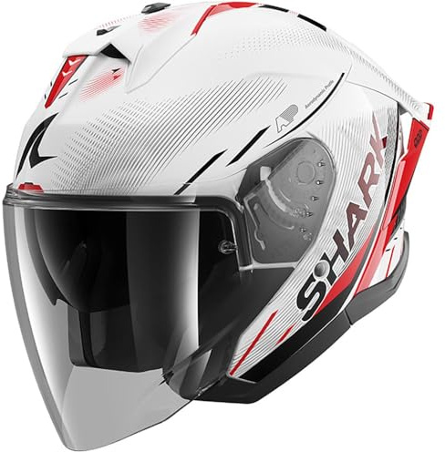 SHARK, Jet Motorradhelm SKWAL JET CUP SPEED-TECH White Red Black WRK, S