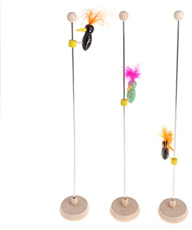 KERDEJAR Lustiger Vogel Taschenlampe Pfosten Vintage Retro Klassisches Holzspielzeug Gleiten Kinder Spielzeug Geschenk