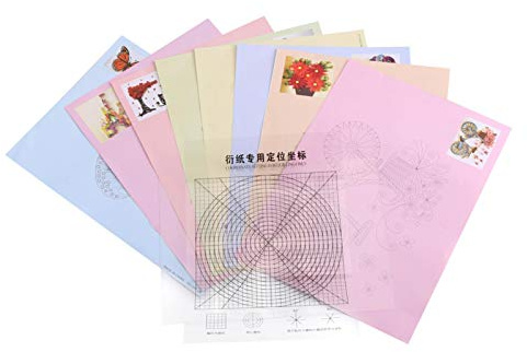 8Pcs 16 Zeichnung Ortung Papier Quilling Muster Vorlage DIY Release Zeichnung Ortung Papier Quilling Tool Handwerk Dekoration Set