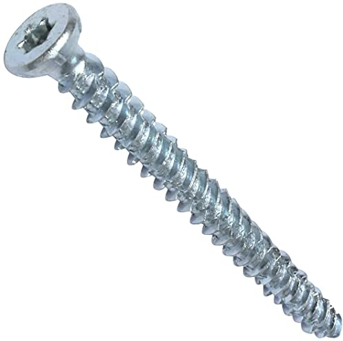 AERZETIX - Set di 100 viti di ancoraggio diretto per calcestruzzo Ø7.5x82mm testa fresata conica - con impronta a stella T30 - fissaggio diretto senza tasselli - C48383