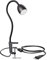 ledscom.de GU10 Klemmleuchte KLUK mit Schwanenhals, schwarz inkl. GU10, warm-weiß, 4,914W, 450lm