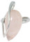Artipol Ring mit echter Rosenquarz europeische Produktion franz.Stil - Schmuck silbern-rhodiniert - Ref 46-01 - größe 56 (17.8)