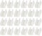 24 Pcs Chair Tube Clamp U-shaped Tube Sleeve Silicone Floor Protectors for 12mm Diameter Furniture Legs (White)