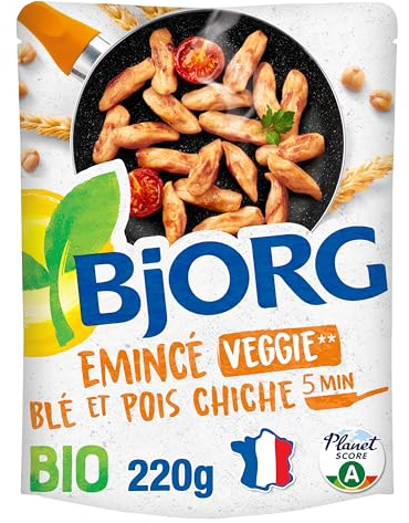 Bjorg Emincé veggie blé et pois chiche bio - Le paquet 220g