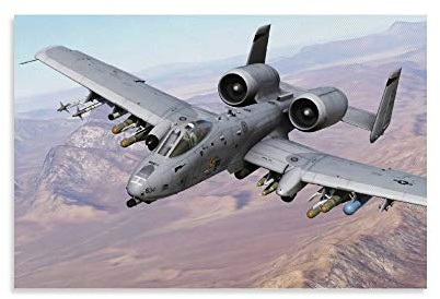 A10 Thunderbolt II Warthog Fighter Planer Poster Leinwand Kunst Poster und Wandbild Kunstdruck Moderne Familie Schlafzimmer Dekor Poster 20 x 30 cm