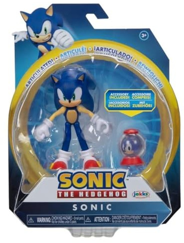 Sonic The Hedgehog 10,2 cm bewegliche Actionfiguren-Sammlung (Figur wählen) (Sonic 2.0), 4 Inch