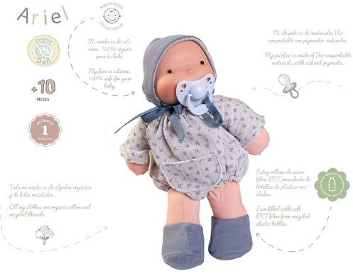 Muñecas Antonio Juan - Ariel Blau mit paarem Verdeck Organic Doll