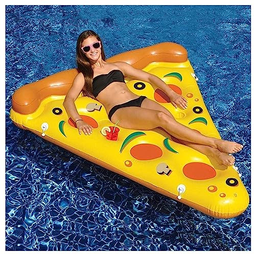 Matelas Piscine, Pizza Bouee Piscine Enfant, A Deux Porte-Gobelets Matelas Piscine pour des Enfants Et des Adultes,1PCS