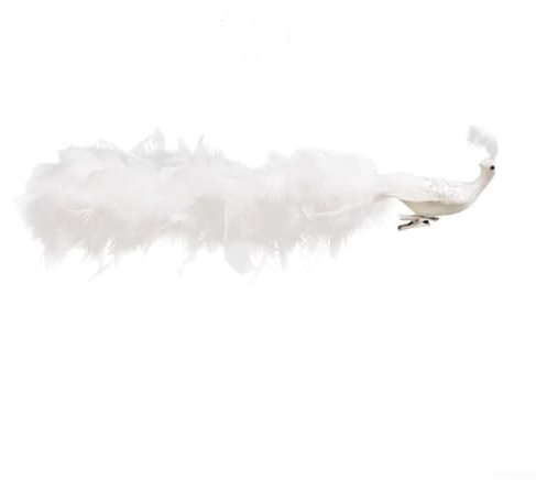 Künstlicher Pfau mit Clip, Simulation Pfau Weihnachtsbaum Festival Supplies, Weihnachtsschmuck Vogel Clip auf Weihnachten Ornament Dekorationen