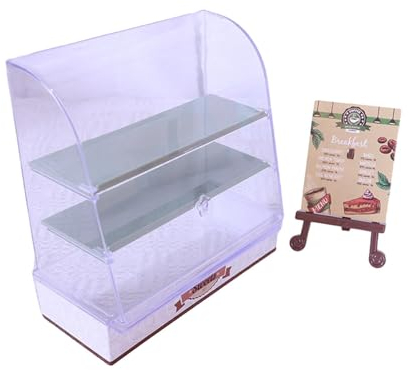 Harilla 1:12 Puppenhaus-Bäckerei-Vitrine, Modell, Cupcake, Einzelhandel, Theke, Sammlungen, Bastel-Miniatur-Schrankmöbel für DIY-Szenerie, Grün