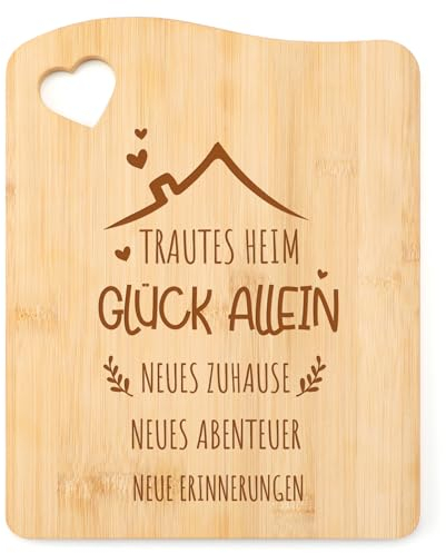 Tulolvae Einzugsgeschenke Wohnung für Frauen Männer, Bambus Schneidebrett für Freundin, Geschenk Geschenkideen Einweihungsgeschenk zum Einzug Neues Haus für Frau Ehemann 21.5 * 27.5CM