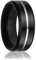 Soul-Cats Hochwertiger Ring aus Wolframcarbid für Herren und Damen Bicolor Verlobungsring Freundschaftsring Partnerring einer Geschenkbox, Farbe: schwarz-silber, Ringgröße: 72