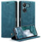 Coque pour Xiaomi Redmi 13C 6.74, Coque Xiaomi Poco C65 Pochette, Etui Protection Housse Premium en Cuir PU,Etui à Rabat Pochette de Portefeuille Étui Xiaomi Redmi 13C, Flip Case, Bleu Vert