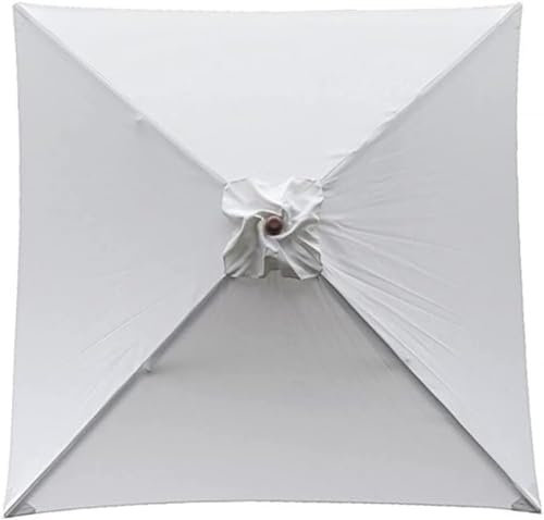 RRHCW Tissu De Rechange,Auvent Carré De Rechange pour Parasol De Terrasse,Toile Parasol 2x2 M, Abri De Terrasse, Housse Déporté pour Jardin, Plage, Pelouse-White