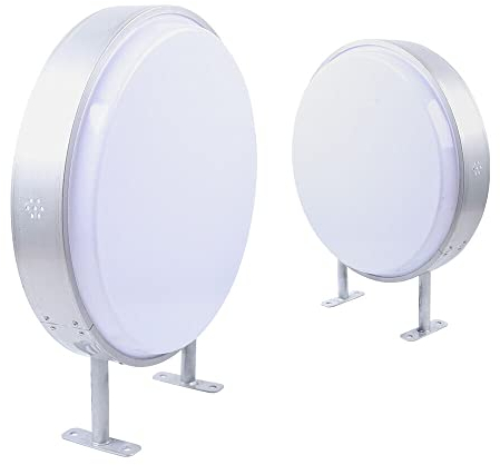 LED Leuchtkasten, 50 cm Doppelseitig Rund Leuchtreklame, Leuchtbox Wasserdichte Leuchtschild Leuchtreklame Lichtwerbung für Restaurants, Geschäfte, Unternehmen