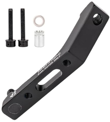 Fahrrad-Scheibenbremsen-Adapter, Flache Montage auf Post-Mount-Adapter - Fahrrad-Flachmontage-zu-Post-Mount-Adapter - Schwarzer, benutzerfreundlicher Adapter, leichtes Fahrradzubehör für 140