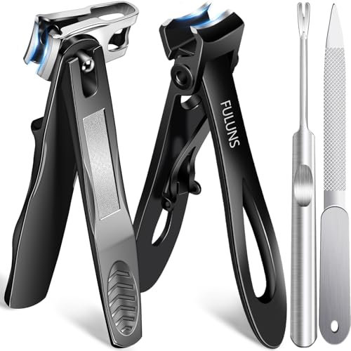 Nail Clippers for Men Thick Nails,16mm Wide Jaw Opening Toenail Clippers Long Handle 360 Degree Rotary Fingernail Clippers,Sharp Heavy Duty Toe nail Clippers for Seniors,Adult for Travel,Home