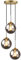 Tropibed Modern Globe 3 Pendant Lights, Glass Ball Pendant Lighting for Kitchen Island Dining Room Bedroom Farmhouse Pendant Lighting Fixtures, Ceiling Hanging Light (Smoke Gray)