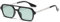 QVKUUT Vintage Trendy Sonnenbrille für Damen Herren,Doppelsteg UV-Schutz Brille(Schwarz/Grün)