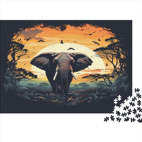 MOBYAT 1980s Sweet Memories 1000 Piece Jigsaw Puzzle | Elephant | Sustainable Puzzle for Adults | Premium 100% Wooden 1000pcs (75x50cm)