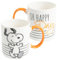 United Labels The Peanuts Snoopy - Tazza da caffè in ceramica, 320 ml, colore: Bianco/Arancione