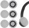 6 Stück Dehnbare Kopfhörer Schutz überzug - Waschbare Kopfhörer-Schutz für Headset, Überzieher Gegen Schmutz (Grau, 9-11 cm (3.54-4.33 inches))