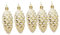 Amagogo 5X Tannenzapfen-Christbaumschmuck, Weihnachtskugeln aus Tannenzapfen, kleine Tannenzapfen-Anhänger für Dekoration, Hochzeit, Golden