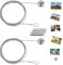Fotodrahtseil,2 PCS Fotoseil mit Magneten 2,5M Fotokette zum Aufhängen von Bildern Postkarten und Kinderzeichnungen Ideal für Fotogirlande Fotovorhang und Wanddekoration