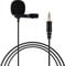 MQODLFP Omnidirectional Microphone 3.5mm Lavalier Tie Clip Microphones Mini Audio Mic for Camera Computer Laptop Phone