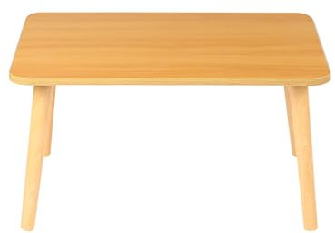 HUOLE Couchtische für Wohnzimmer, Balkon, Büro, einfache Montage, Sofa-Endtisch im Stil des Jahrhunderts, 60 x 40 x 32 cm, Nussbaum