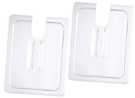 MUCKLILY 2pcs Transparent Sous Vide Replacement Lid for Slow Cooker Clear Steamer Basket Cover for Precise Low Temperature Cooking Pressure Cooker Accessories
