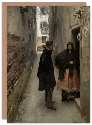 Artery8 John Singer Sargent Art Card Narrow Street in Venice
