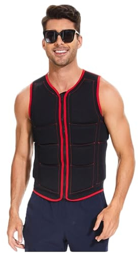 Adult Neoprene Kayak Vest with Zipper, Kayak Vest for Surfing Fishing Boating Water Sports Recreation(XL)