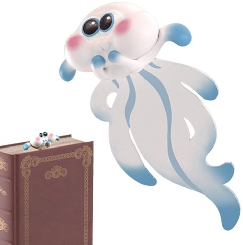 3D-Lesezeichen für Kinder,3D Schreibtisch-Deko Leseklammer | Mantarochen und Quallen Lesezeichen - Für Studium, Klassenzimmer, Buchliebhaber, Leser, Erwachsene, Lehrer, Geburtstags- und