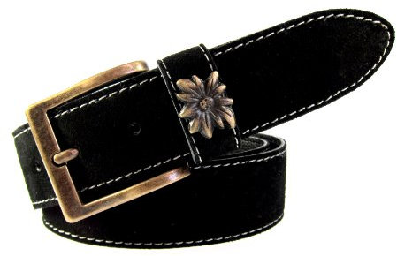 Werner Trachten Unisex Gürtel Trachtengürtel, Gr. 80 cm, Schwarz (Schwarz 999)