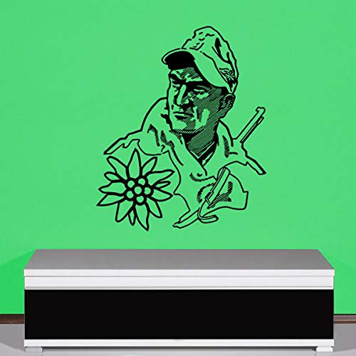 Gebirgsjäger mit Edelweiss GebJg GebJgBtl Bundeswehr Wandtattoo 61x51cm #A4767