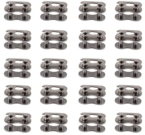 WOOSTAR 420 Chain Master Link Replacement for 90cc 110cc 125cc Pit Dirt Bike ATV 4 Wheeler Quad Baja Buggy Dune Pack of 20